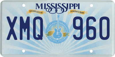MS license plate XMQ960