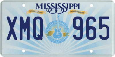 MS license plate XMQ965