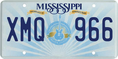 MS license plate XMQ966