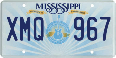 MS license plate XMQ967