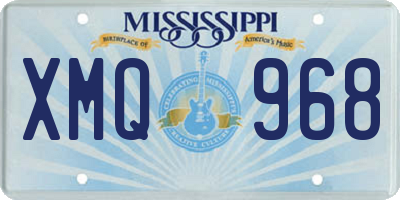 MS license plate XMQ968