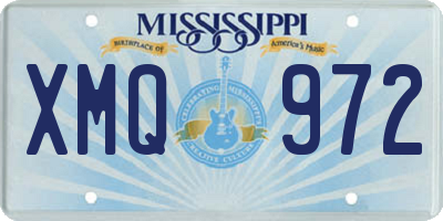 MS license plate XMQ972