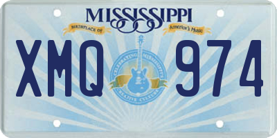 MS license plate XMQ974