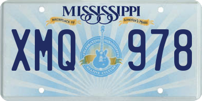 MS license plate XMQ978