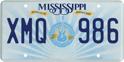 MS license plate XMQ986