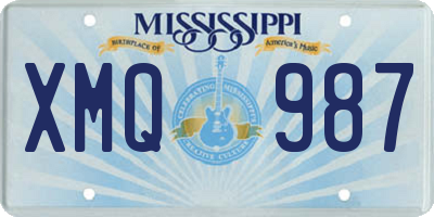 MS license plate XMQ987