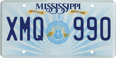 MS license plate XMQ990