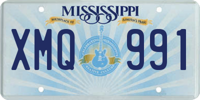 MS license plate XMQ991