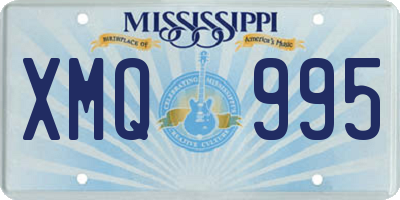 MS license plate XMQ995