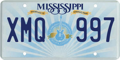 MS license plate XMQ997