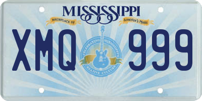 MS license plate XMQ999