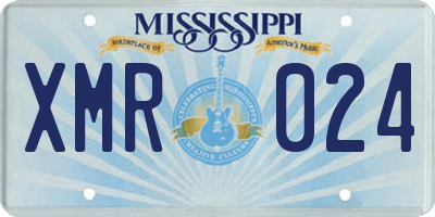 MS license plate XMR024