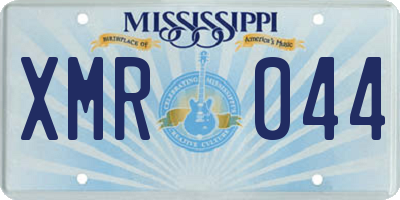 MS license plate XMR044