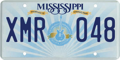 MS license plate XMR048