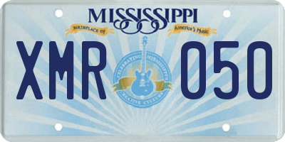 MS license plate XMR050