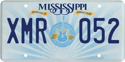 MS license plate XMR052