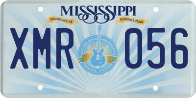 MS license plate XMR056