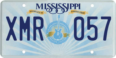 MS license plate XMR057