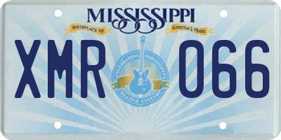 MS license plate XMR066