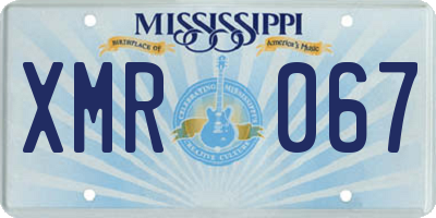MS license plate XMR067