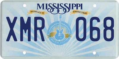 MS license plate XMR068