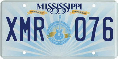 MS license plate XMR076