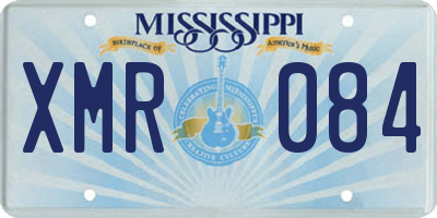 MS license plate XMR084