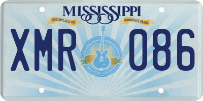 MS license plate XMR086