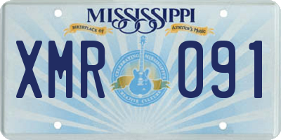 MS license plate XMR091