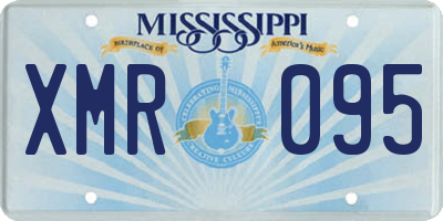 MS license plate XMR095
