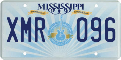 MS license plate XMR096