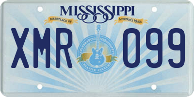 MS license plate XMR099