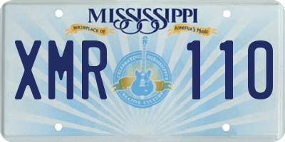 MS license plate XMR110