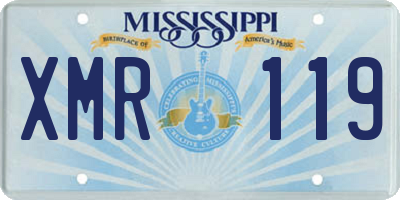 MS license plate XMR119
