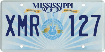 MS license plate XMR127
