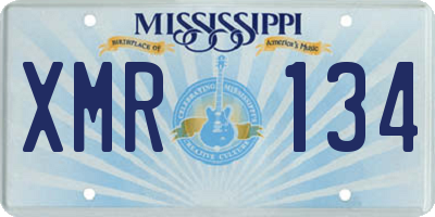 MS license plate XMR134