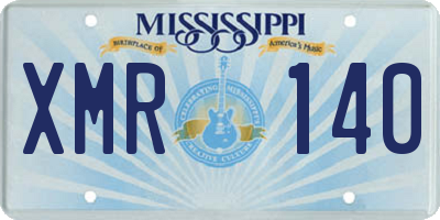 MS license plate XMR140