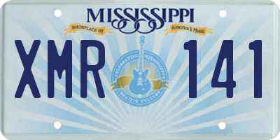 MS license plate XMR141