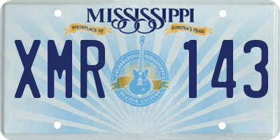 MS license plate XMR143