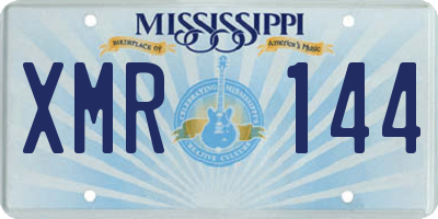 MS license plate XMR144
