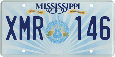 MS license plate XMR146