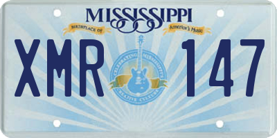 MS license plate XMR147