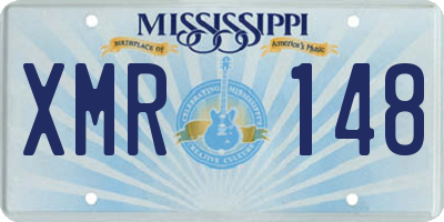 MS license plate XMR148