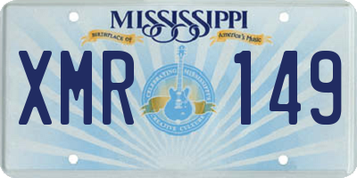 MS license plate XMR149