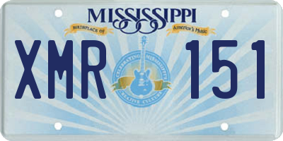 MS license plate XMR151