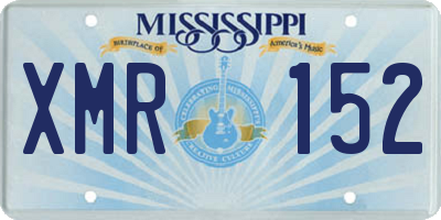 MS license plate XMR152