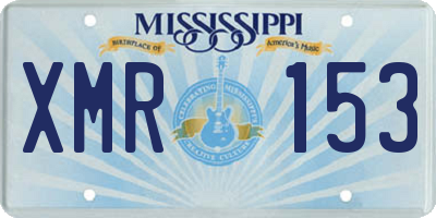 MS license plate XMR153