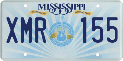 MS license plate XMR155