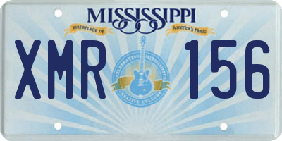 MS license plate XMR156
