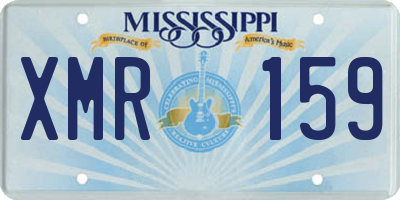 MS license plate XMR159